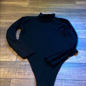 Black turtleneck Bodysuit